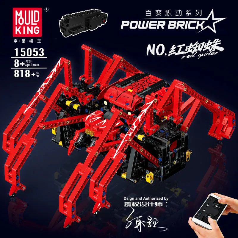 Building Blocks MOC 15053 Technical RC Robot Red Spider Bricks Toys - 2