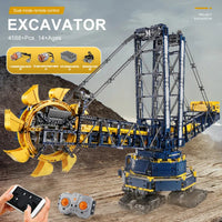 Thumbnail for Building Blocks MOC 17006 Motorized RC Bucket Wheel Excavator Bricks Toys - 15