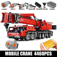 Thumbnail for Building Blocks MOC 17013 Tech RC GMK Heavy Mobile Crane Truck Bricks Toys - 3