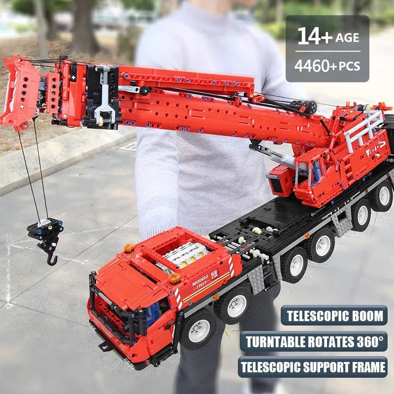 Building Blocks MOC 17013 Tech RC GMK Heavy Mobile Crane Truck Bricks Toys - 10