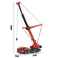 Thumbnail for Building Blocks MOC 17013 Tech RC GMK Heavy Mobile Crane Truck Bricks Toys - 9