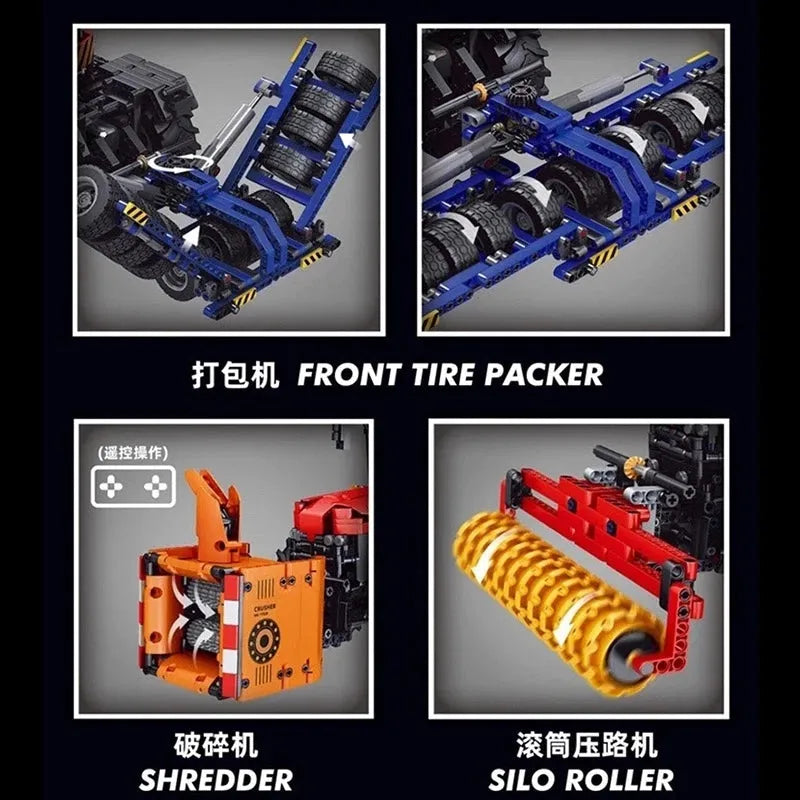 Building Blocks MOC 17020 RC Motorized Fastrac Roller Tractor Truck Bricks Toys - 8