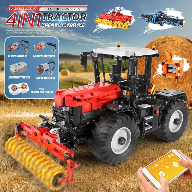 Building Blocks MOC 17020 RC Motorized Fastrac Roller Tractor Truck Bricks Toys - 15