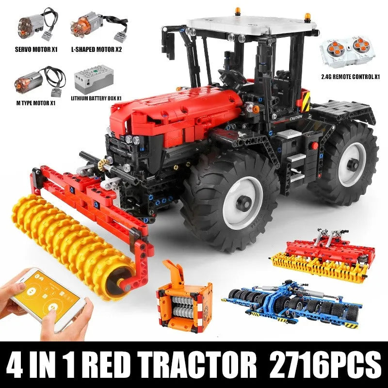 Building Blocks MOC 17020 RC Motorized Fastrac Roller Tractor Truck Bricks Toys - 1
