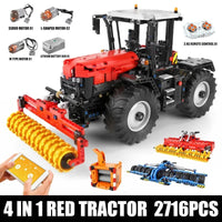 Thumbnail for Building Blocks MOC 17020 RC Motorized Fastrac Roller Tractor Truck Bricks Toys - 1