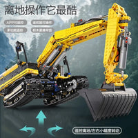 Thumbnail for Building Blocks MOC 17032 Motorized RC Crawler Excavator Bricks Toy - 10