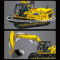Thumbnail for Building Blocks MOC 17032 Motorized RC Crawler Excavator Bricks Toy - 8