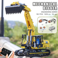 Thumbnail for Building Blocks MOC 17032 Motorized RC Crawler Excavator Bricks Toy - 3
