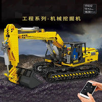 Thumbnail for Building Blocks MOC 17032 Motorized RC Crawler Excavator Bricks Toy - 7