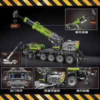 Thumbnail for Building Blocks MOC 17035 Tech RC Mobile Lifting Crane Truck Bricks Toy - 7