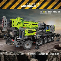 Thumbnail for Building Blocks MOC 17035 Tech RC Mobile Lifting Crane Truck Bricks Toy - 3