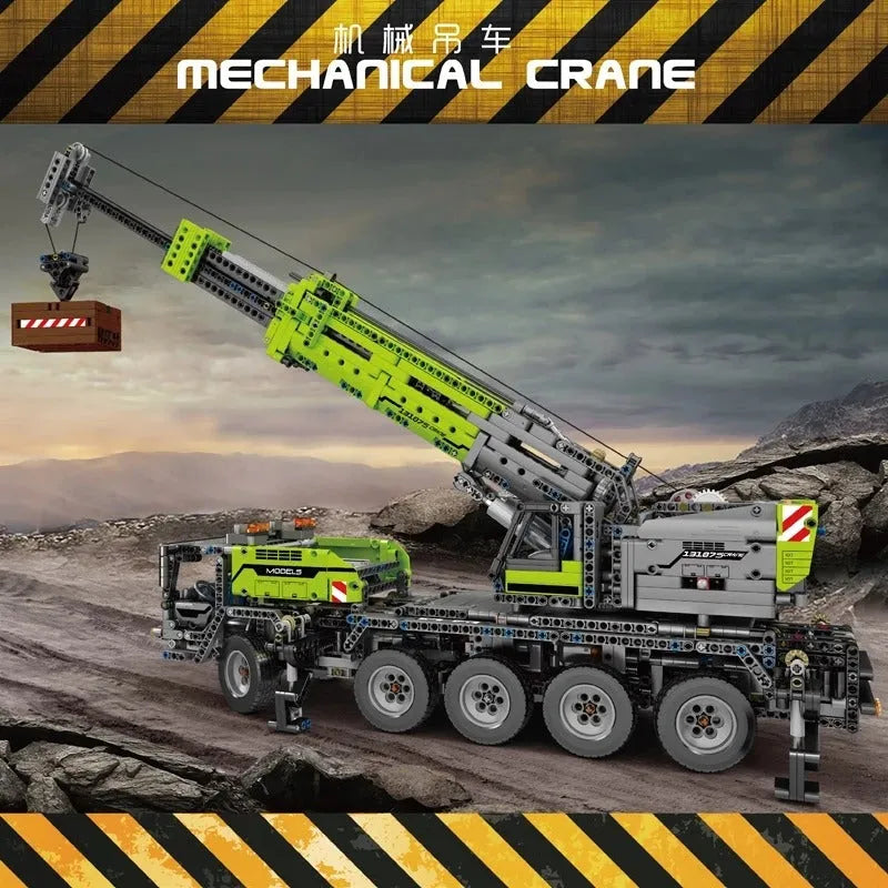 Building Blocks MOC 17035 Tech RC Mobile Lifting Crane Truck Bricks Toy - 4