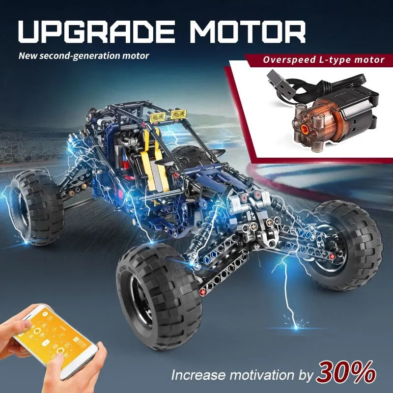 Building Blocks MOC 18018 RC APP Lightning Buggy Truck Bricks Toy - 4