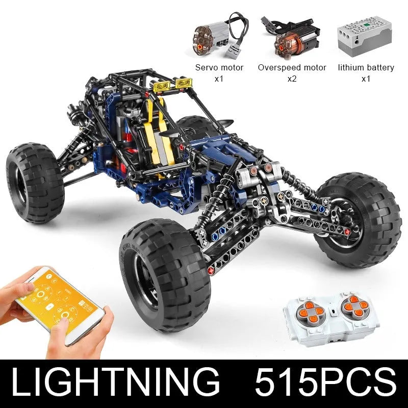 Building Blocks MOC 18018 RC APP Lightning Buggy Truck Bricks Toy - 1