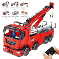Thumbnail for Building Blocks MOC 19008 Tech RC Heavy Rescue Tow Truck Bricks Toy - 3