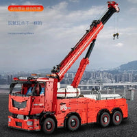 Thumbnail for Building Blocks MOC 19008 Tech RC Heavy Rescue Tow Truck Bricks Toy - 5