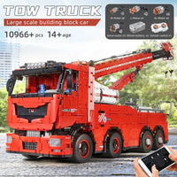 Thumbnail for Building Blocks MOC 19008 Tech RC Heavy Rescue Tow Truck Bricks Toy - 9