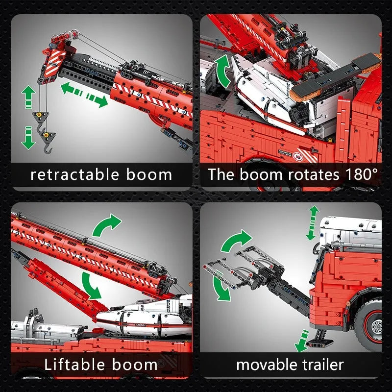 Building Blocks MOC 19008 Tech RC Heavy Rescue Tow Truck Bricks Toy - 10