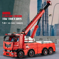 Thumbnail for Building Blocks MOC 19008 Tech RC Heavy Rescue Tow Truck Bricks Toy - 6