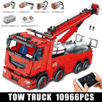 Thumbnail for Building Blocks MOC 19008 Tech RC Heavy Rescue Tow Truck Bricks Toy - 1