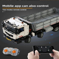 Thumbnail for Building Blocks MOC 19013 APP Heavy RC Pneumatic Dump Truck Bricks Toy Construction Set Toys - 17