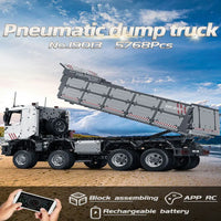 Thumbnail for Building Blocks MOC 19013 APP Heavy RC Pneumatic Dump Truck Bricks Toy Construction Set Toys - 14