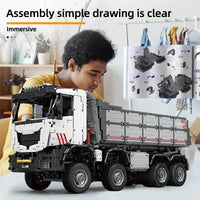 Thumbnail for Building Blocks MOC 19013 APP Heavy RC Pneumatic Dump Truck Bricks Toy Construction Set Toys - 15
