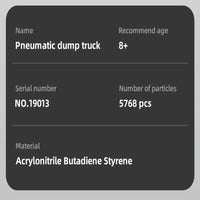 Thumbnail for Building Blocks MOC 19013 APP Heavy RC Pneumatic Dump Truck Bricks Toy Construction Set Toys - 24
