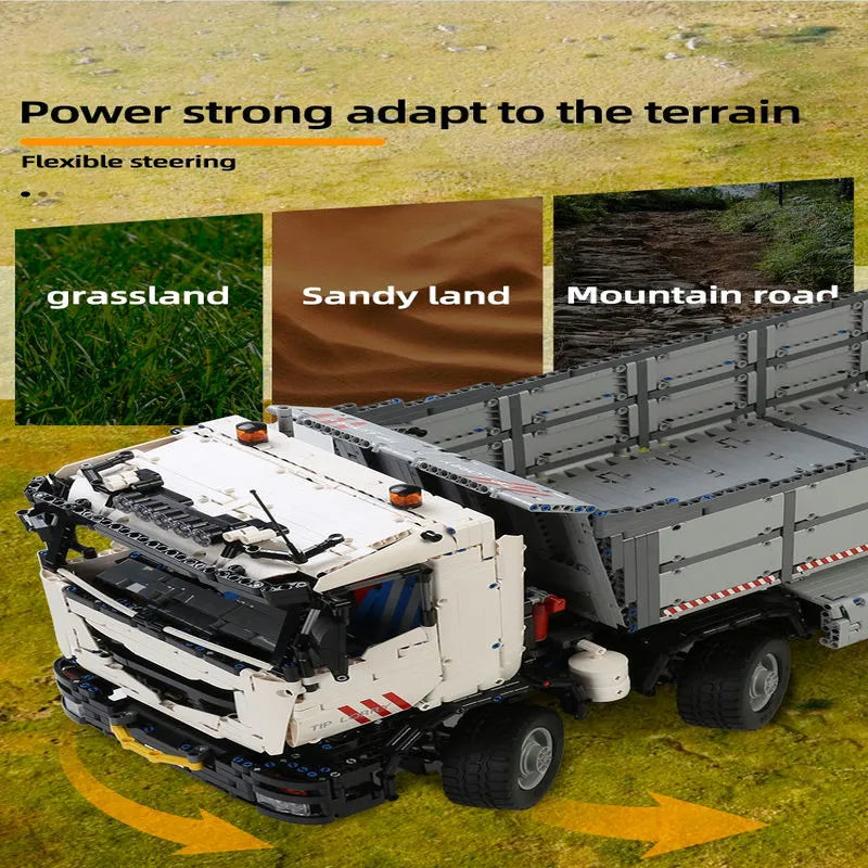 Building Blocks MOC 19013 APP Heavy RC Pneumatic Dump Truck Bricks Toy Construction Set Toys - 13