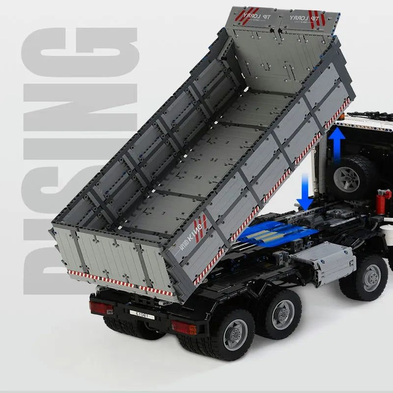 Building Blocks MOC 19013 APP Heavy RC Pneumatic Dump Truck Bricks Toy - 16