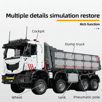 Thumbnail for Building Blocks MOC 19013 APP Heavy RC Pneumatic Dump Truck Bricks Toy Construction Set Toys - 6