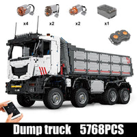 Thumbnail for Building Blocks MOC 19013 APP Heavy RC Pneumatic Dump Truck Bricks Toy Construction Set Toys - 1