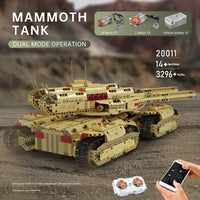 Thumbnail for Building Blocks MOC 20011 Motorized RC Heavy Mammoth Tank Bricks Toys Construction Set Toys - 4