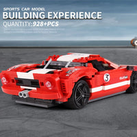 Thumbnail for Building Blocks MOC 2005 Ford GT Racing Sports Car Bricks Toys 10001 - 3