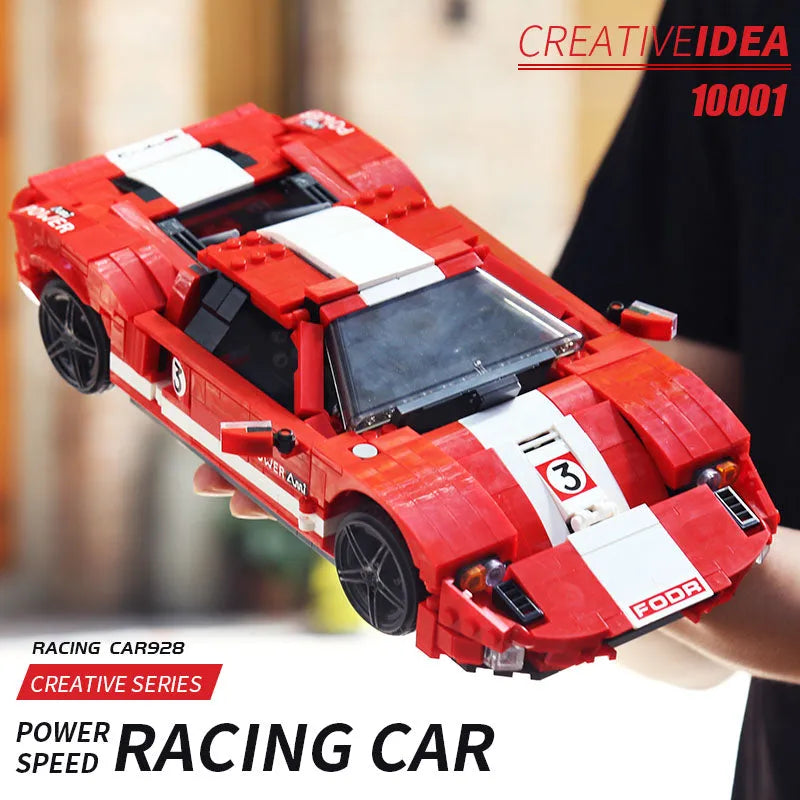 Building Blocks MOC 2005 Ford GT Racing Sports Car Bricks Toys 10001 - 7