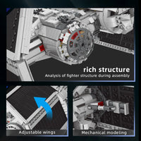 Thumbnail for Building Blocks MOC 21048 Star Wars UCS Tie Bomber Fighter Bricks Toys - 12