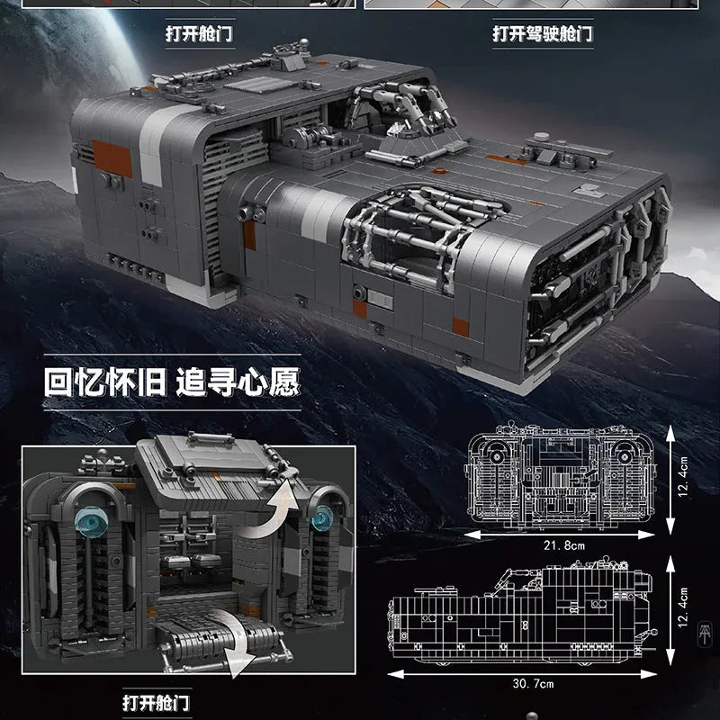 Building Blocks MOC 21061 Star Ship A-A4B Landflyer Spacecraft Bricks Toys Construction Set Toys - 7