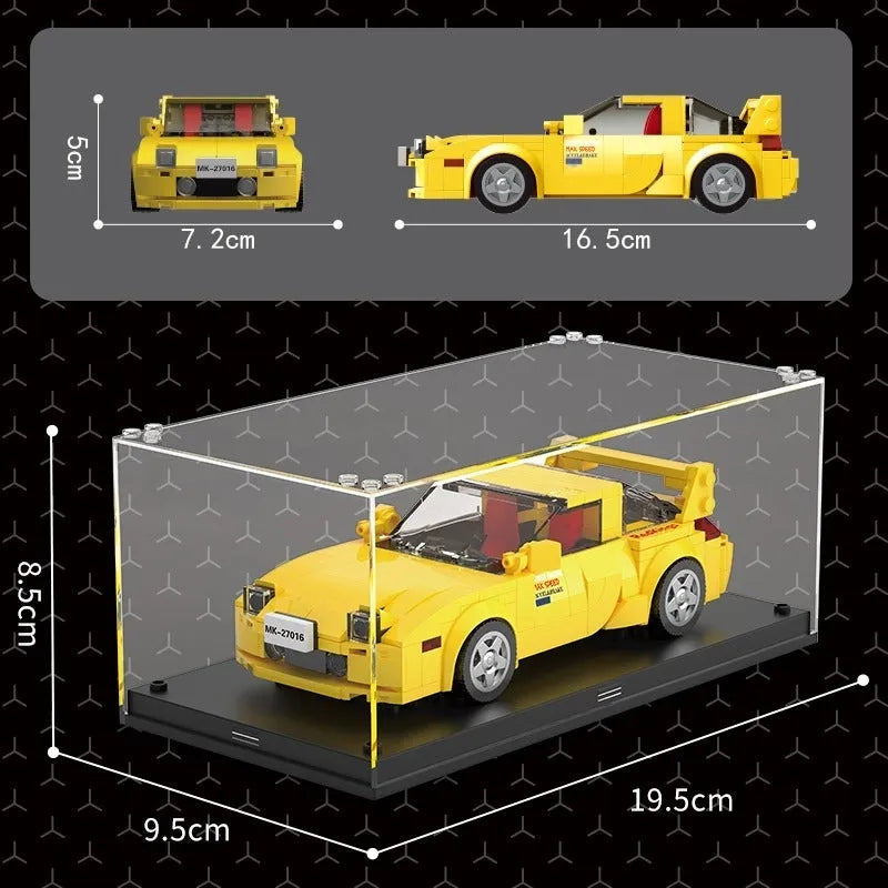 Building Blocks MOC 27016 Mazda RX-7 Mini Racing Supercars Bricks Toys Construction Set Toys - 5