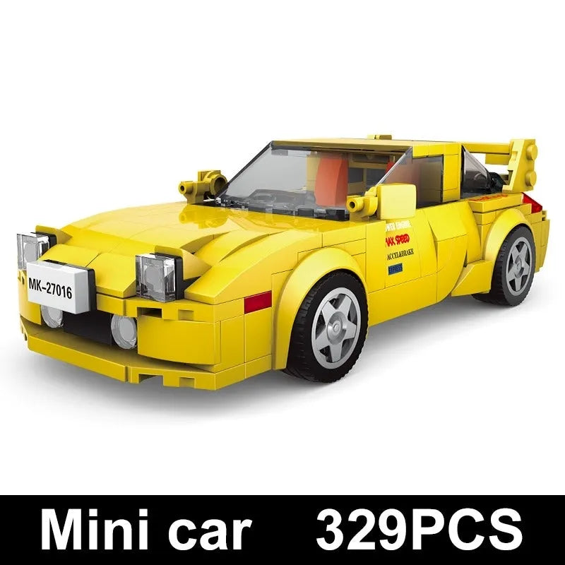 Building Blocks MOC 27016 Mazda RX-7 Mini Racing Supercars Bricks Toys Construction Set Toys - 4