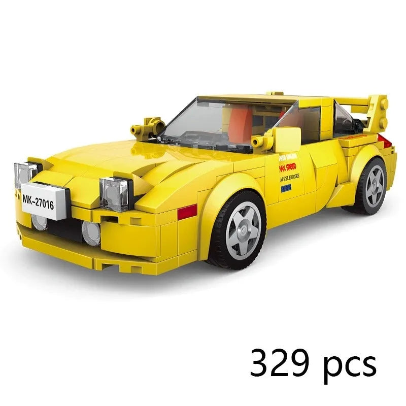 Building Blocks MOC 27016 Mazda RX-7 Mini Racing Supercars Bricks Toys Construction Set Toys - 1