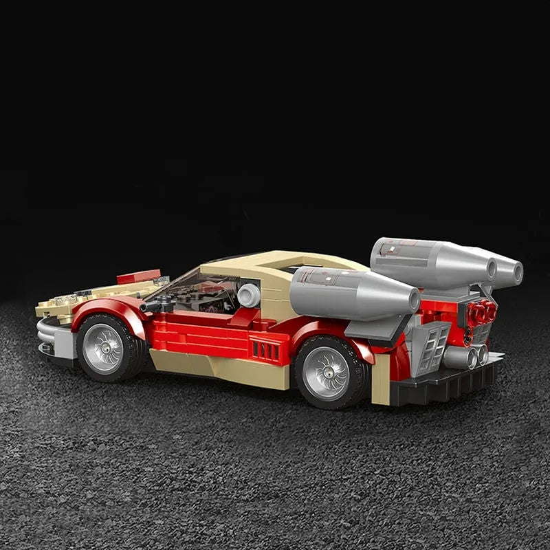 Building Blocks MOC 27017 Mini Aland Airship Super Racing Car Bricks Toys - 3