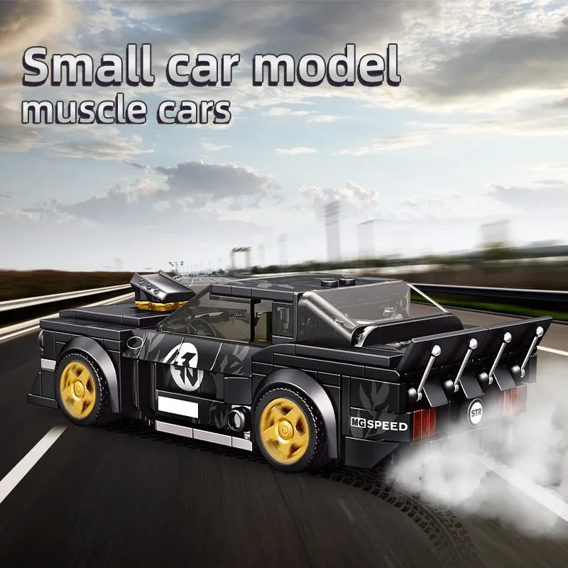 Building Blocks MOC 27024 Mini 1965 Muscle Mustang Racing Car Bricks Toys Construction Set Toys - 10