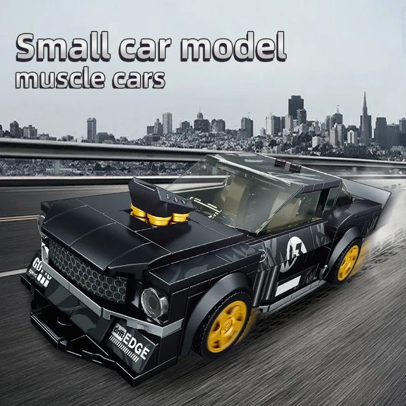 Building Blocks MOC 27024 Mini 1965 Muscle Mustang Racing Car Bricks Toys Construction Set Toys - 3