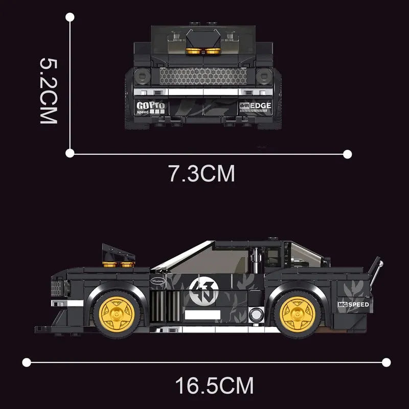 Building Blocks MOC 27024 Mini 1965 Muscle Mustang Racing Car Bricks Toys - 7