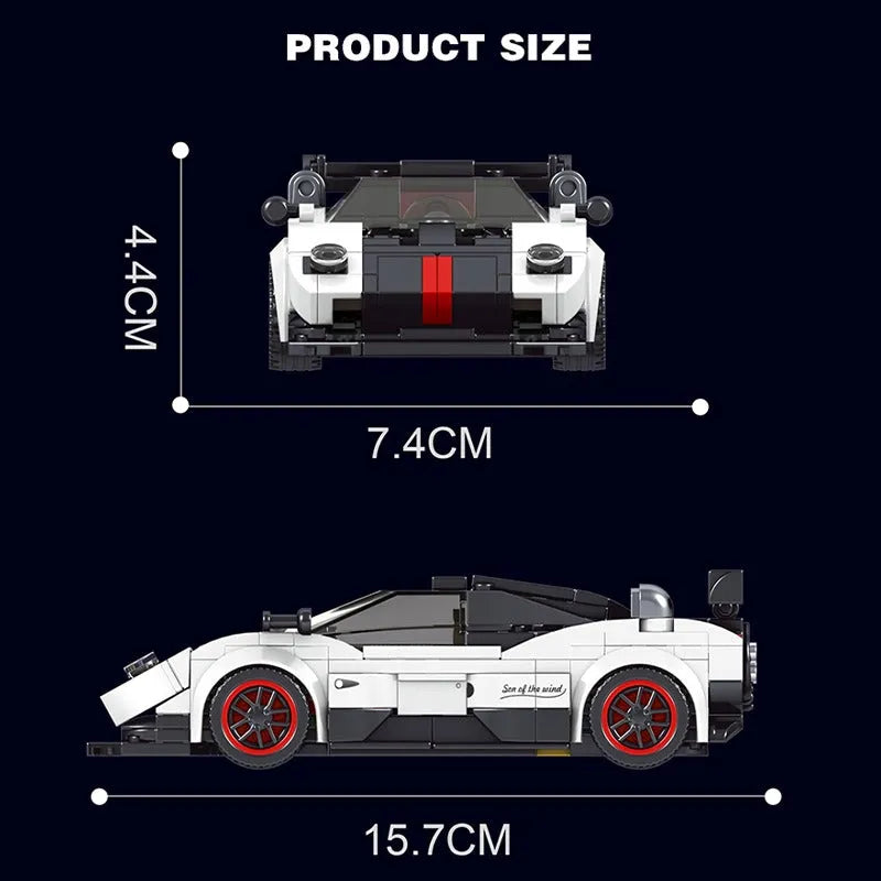 Building Blocks MOC 27030 Mini Zonda No Wind Racing Super Car Bricks Toys - 3