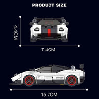 Thumbnail for Building Blocks MOC 27030 Mini Zonda No Wind Racing Super Car Bricks Toys - 3