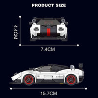 Thumbnail for Building Blocks MOC 27030 Mini Zonda No Wind Racing Super Car Bricks Toys Construction Set Toys - 3