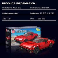 Thumbnail for Building Blocks MOC 27034 Mini Corvette Classic Racing Car Bricks Toy - 2