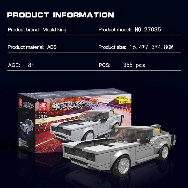 Building Blocks MOC 27035 Mini Classic Charger Racing Car Bricks Toy Construction Set Toys - 3