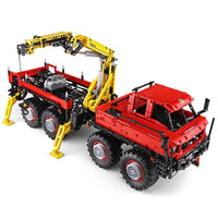Thumbnail for Building Blocks MOC APP Motorized Articulated Off - Road Truck Bricks Toy 13146 - 12